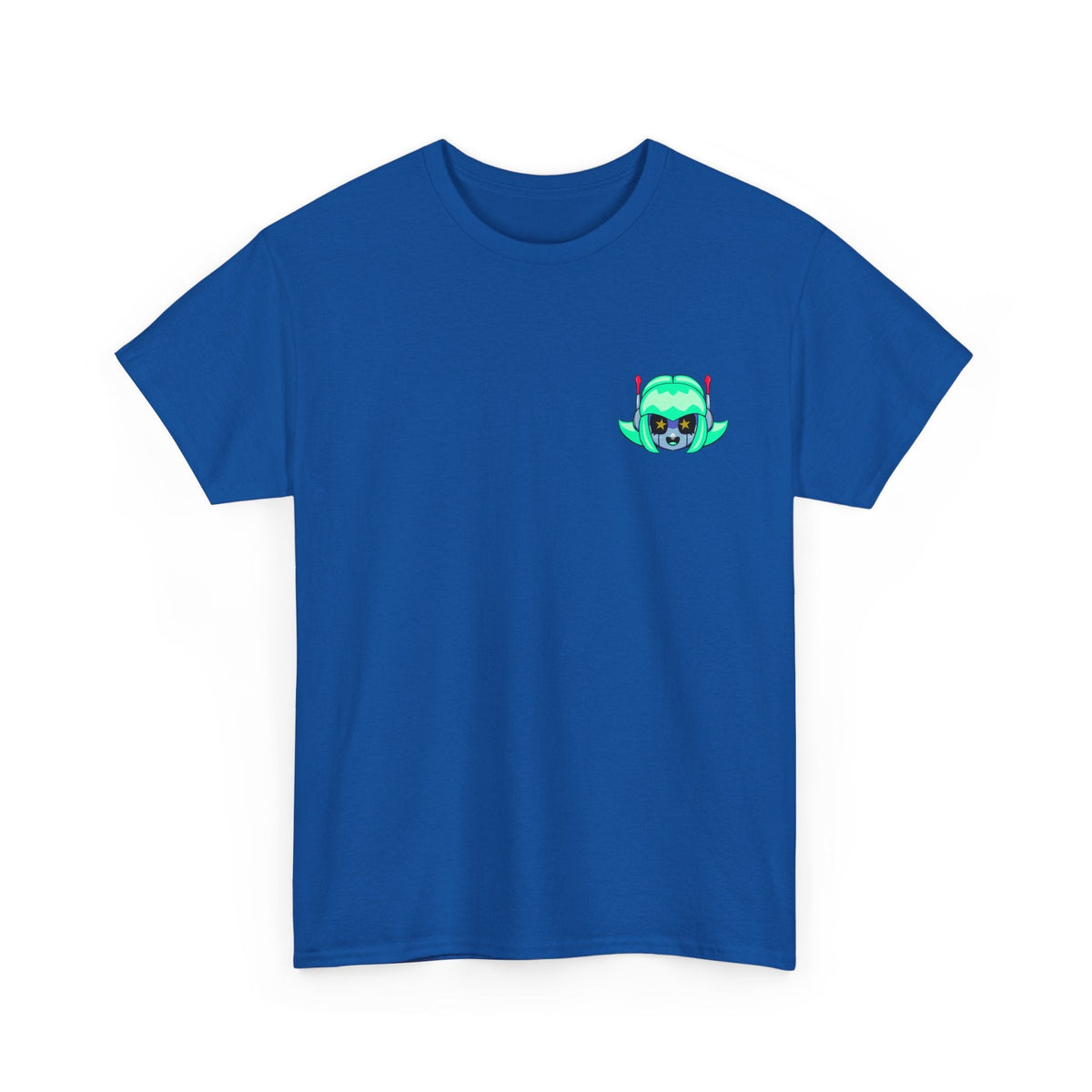 Alien Cat Chest Tee — Cute Green Space Kitty Graphic T-Shirt - Neon Rare