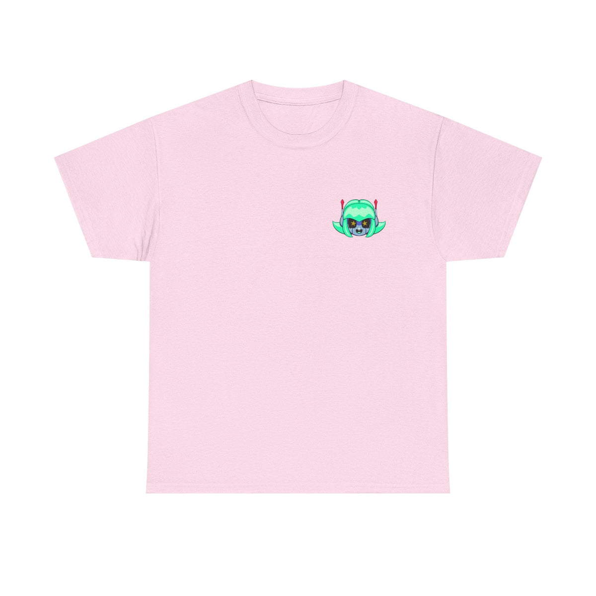 Alien Cat Chest Tee — Cute Green Space Kitty Graphic T-Shirt - Neon Rare