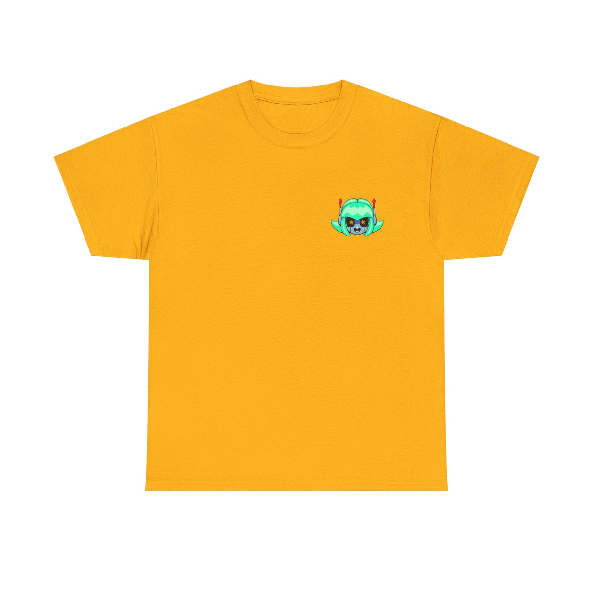 Alien Cat Chest Tee — Cute Green Space Kitty Graphic T-Shirt - Neon Rare