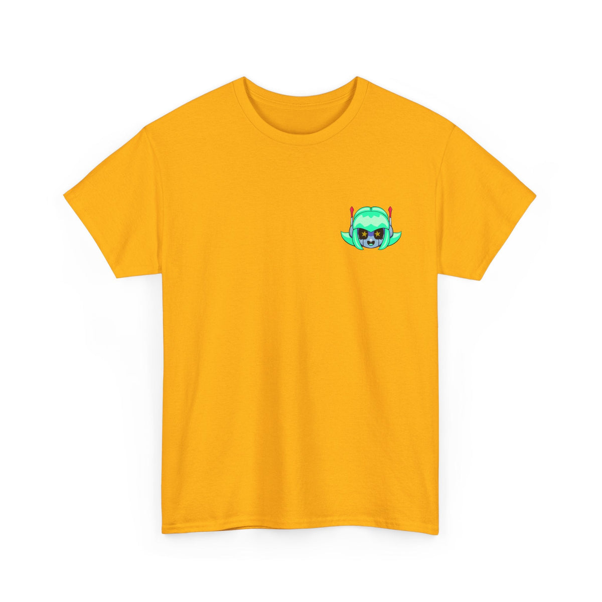 Alien Cat Chest Tee — Cute Green Space Kitty Graphic T-Shirt - Neon Rare