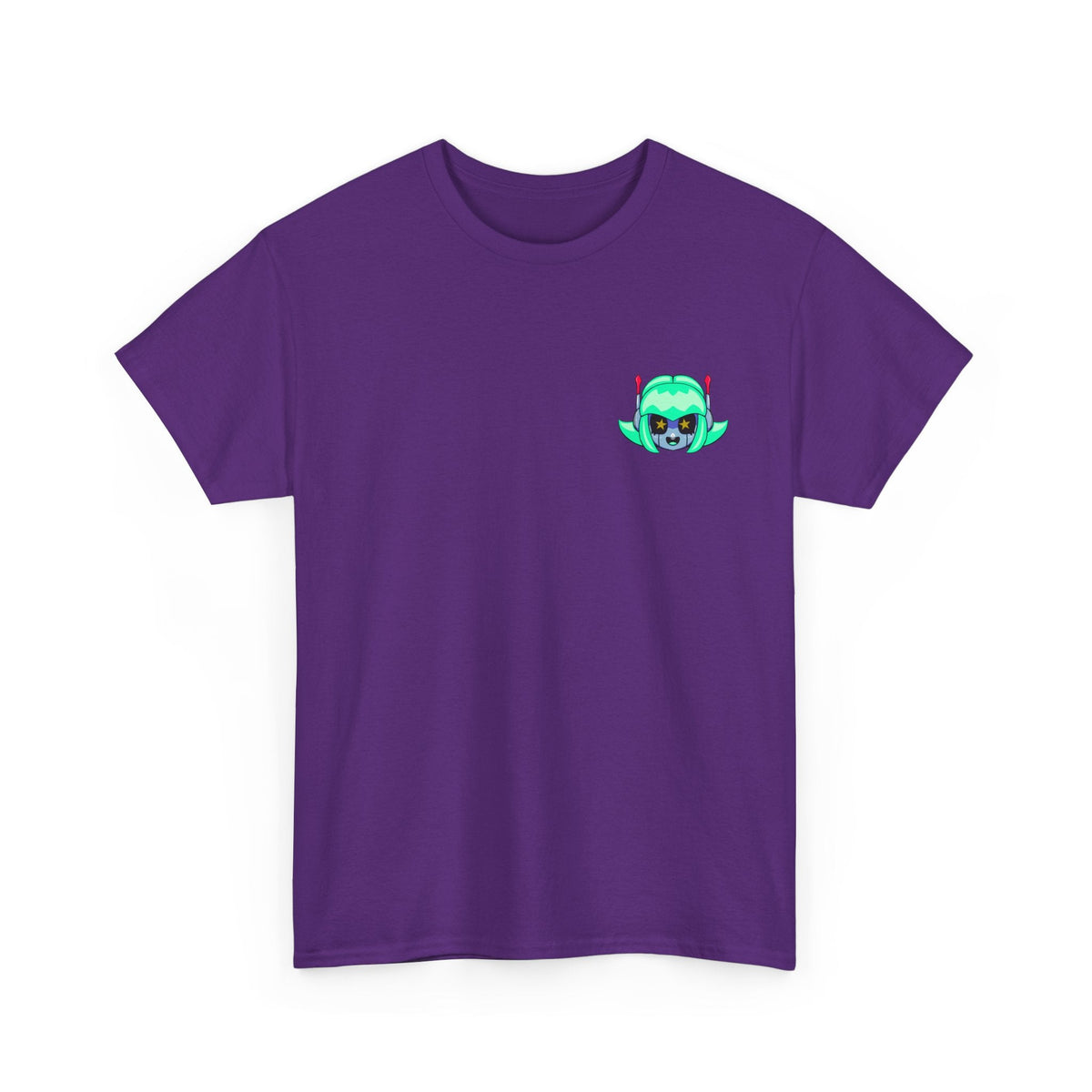 Alien Cat Chest Tee — Cute Green Space Kitty Graphic T-Shirt - Neon Rare