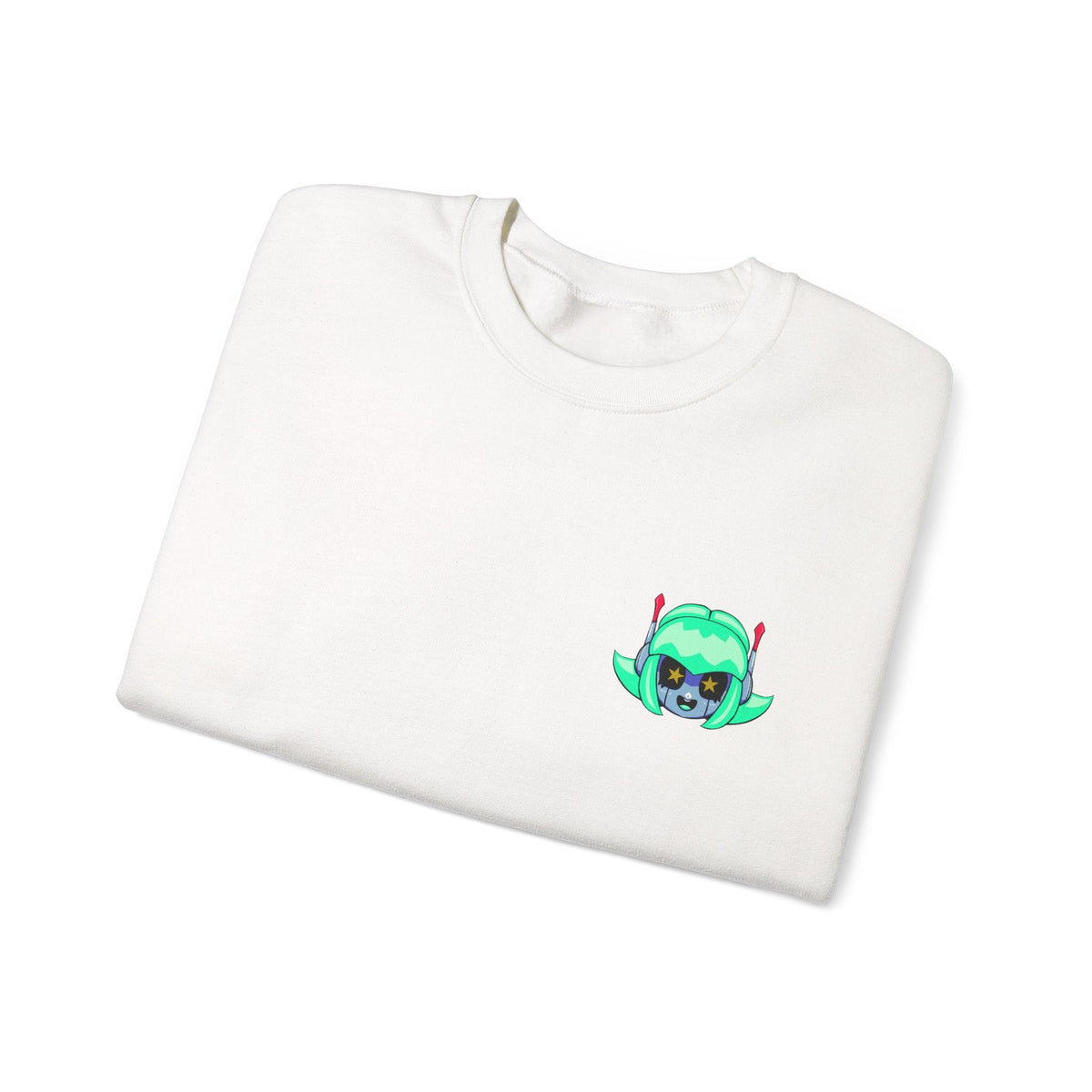 Alty Head Crewneck Sweatshirt — Alty the Robot Head - Neon Rare