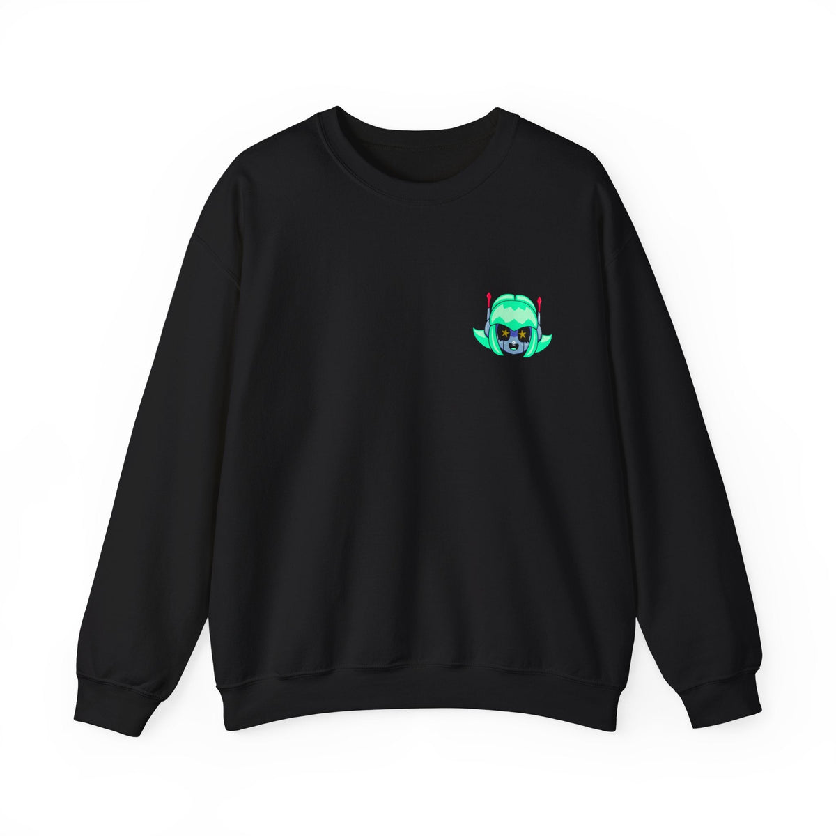 Alty Head Crewneck Sweatshirt — Alty the Robot Head - Neon Rare