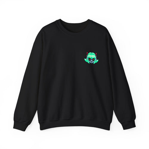Alty Head Crewneck Sweatshirt — Alty the Robot Head - Neon Rare
