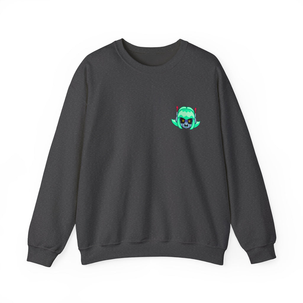Alty Head Crewneck Sweatshirt — Alty the Robot Head - Neon Rare