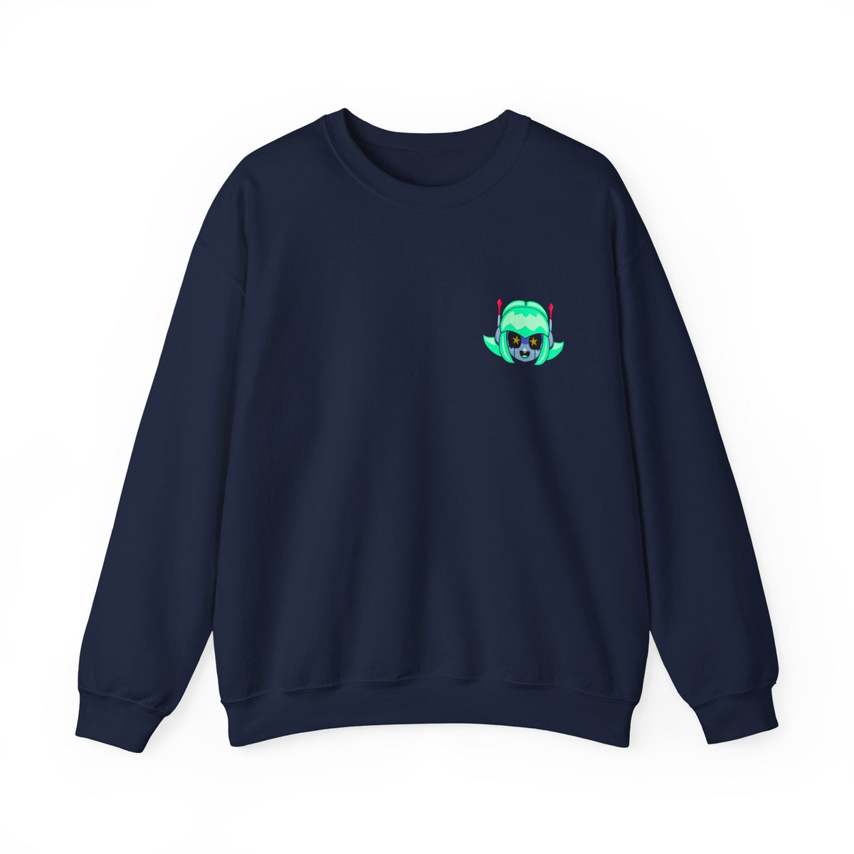 Alty Head Crewneck Sweatshirt — Alty the Robot Head - Neon Rare