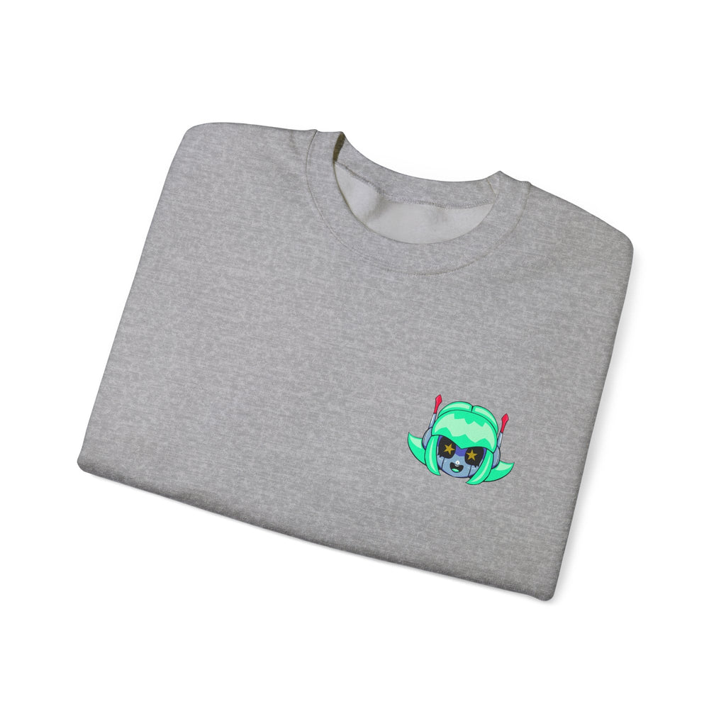 Alty Head Crewneck Sweatshirt — Alty the Robot Head - Neon Rare