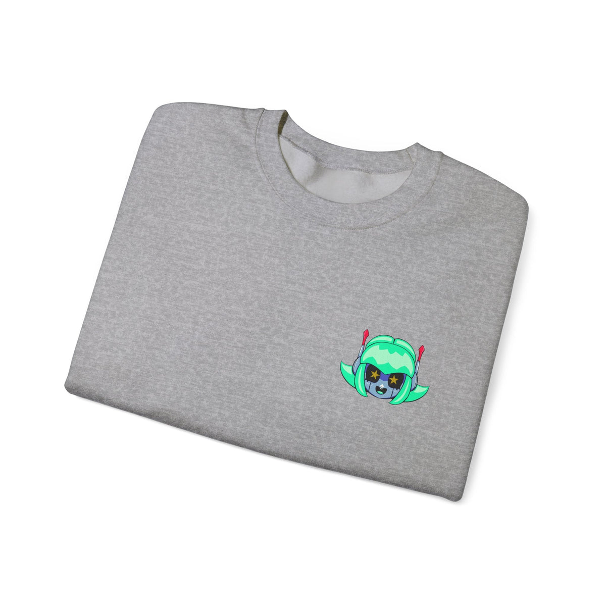 Alty Head Crewneck Sweatshirt — Alty the Robot Head - Neon Rare