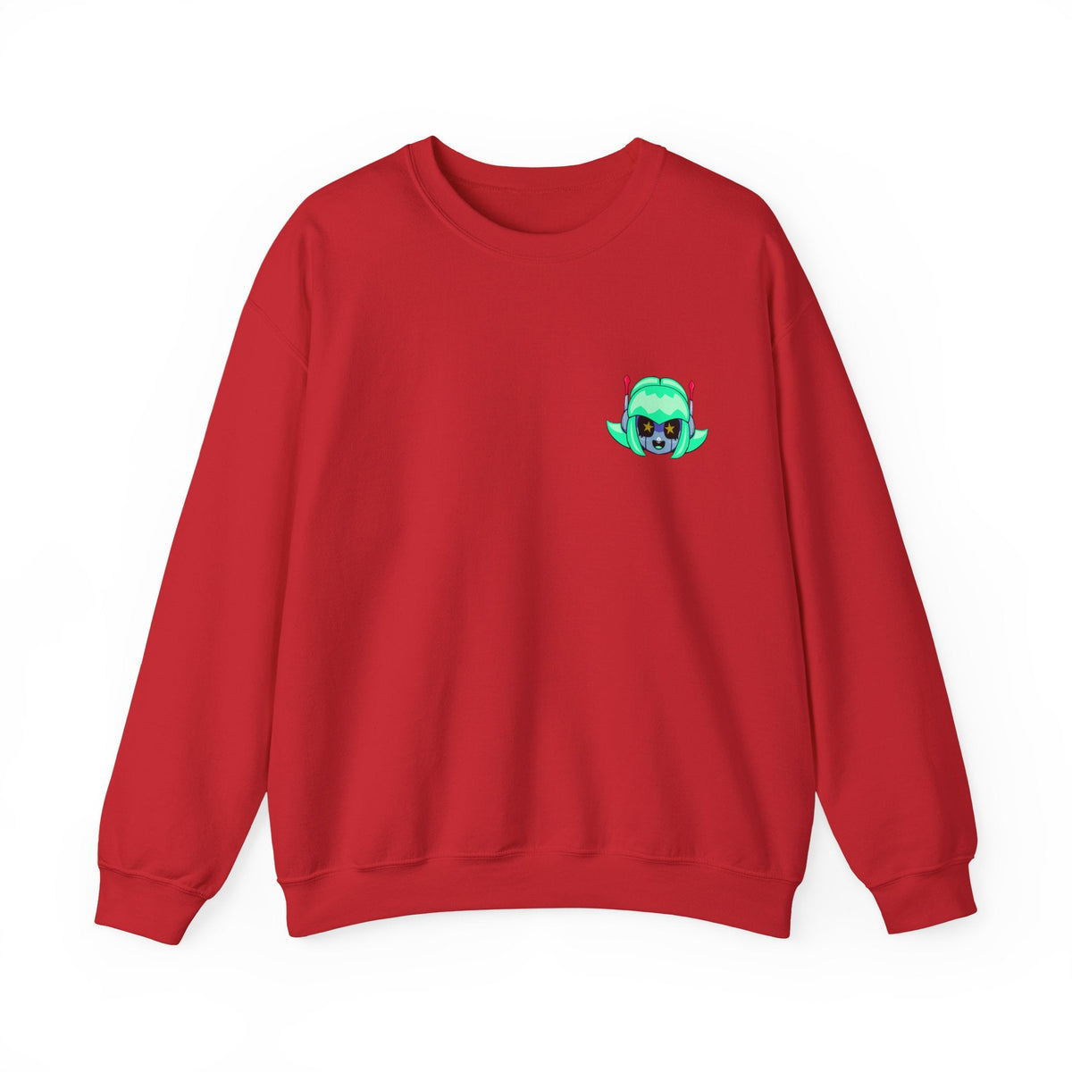 Alty Head Crewneck Sweatshirt — Alty the Robot Head - Neon Rare