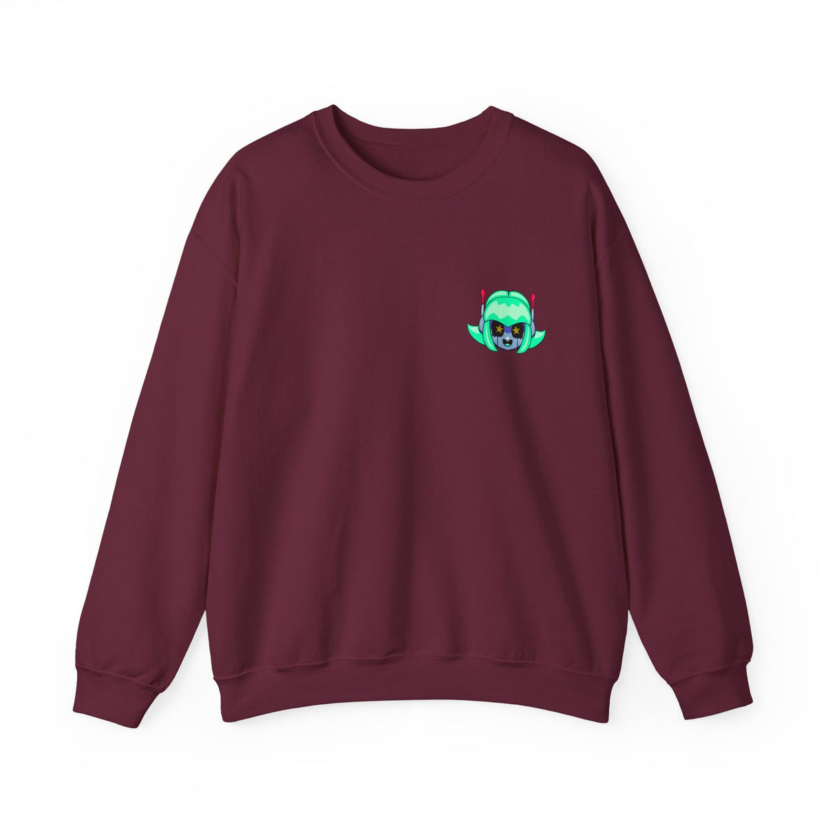 Alty Head Crewneck Sweatshirt — Alty the Robot Head - Neon Rare