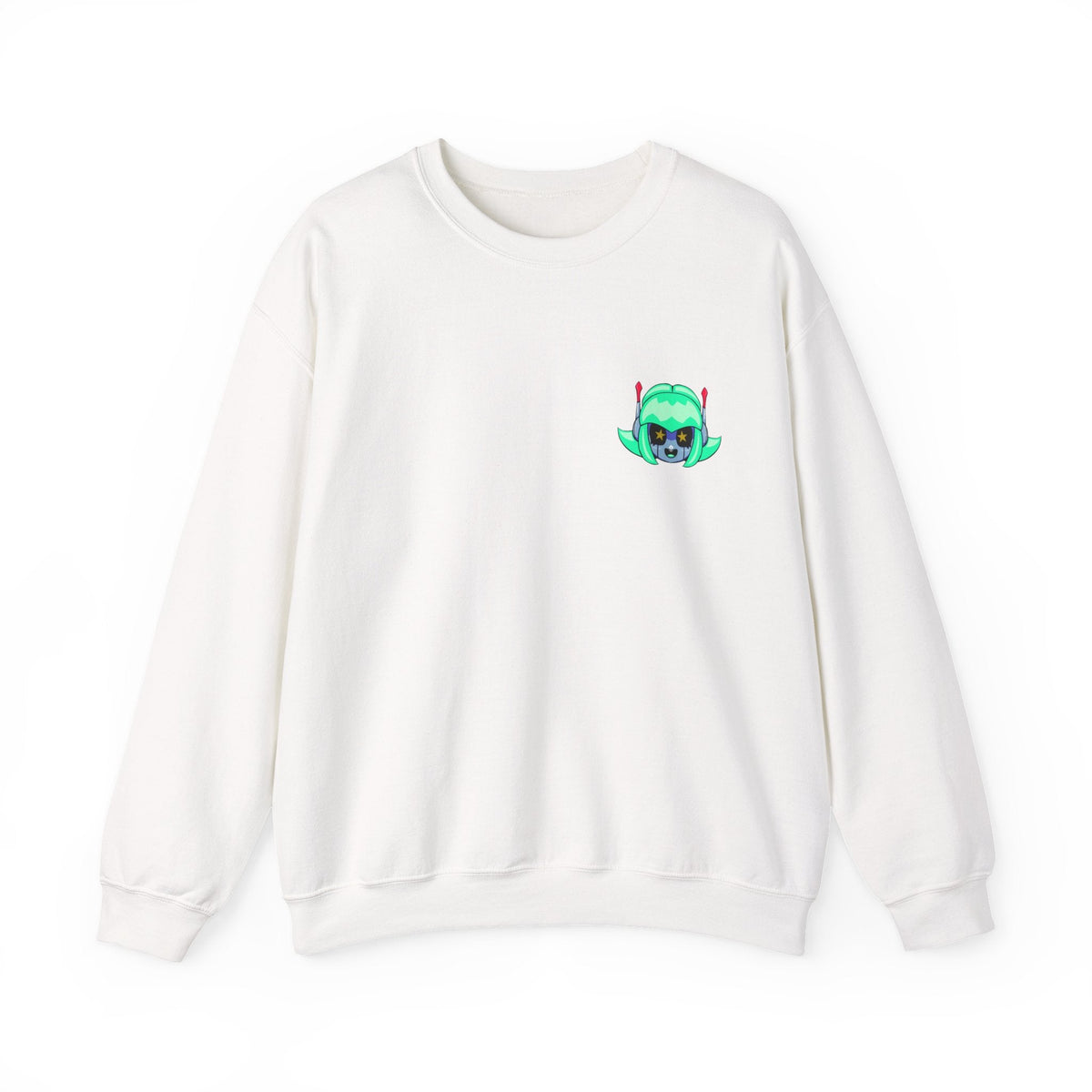 Alty Head Crewneck Sweatshirt — Alty the Robot Head - Neon Rare