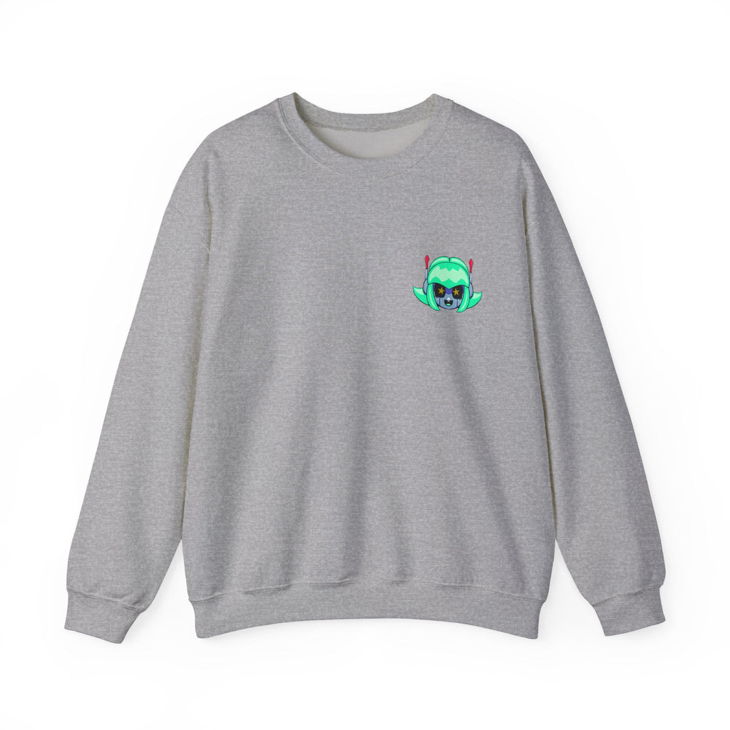 Alty Head Crewneck Sweatshirt — Alty the Robot Head - Neon Rare