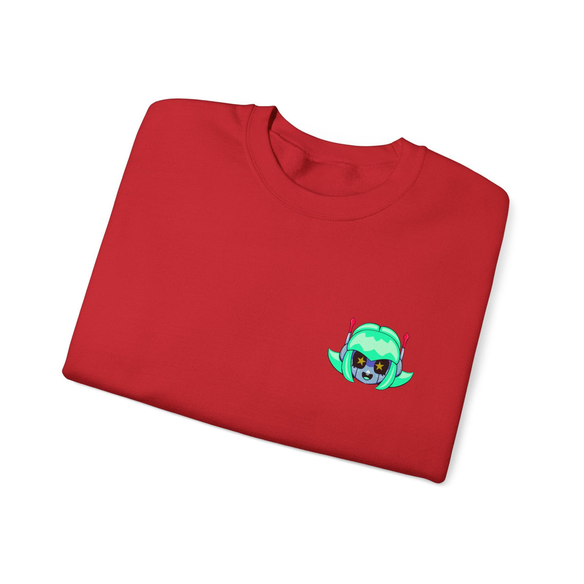 Alty Head Crewneck Sweatshirt — Alty the Robot Head - Neon Rare