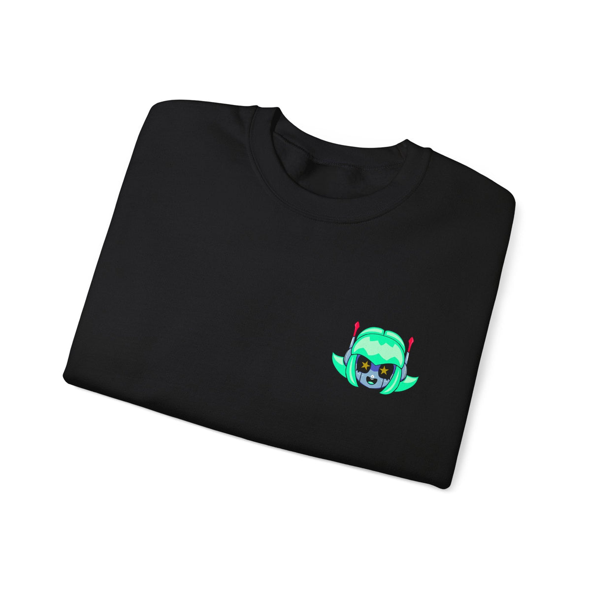 Alty Head Crewneck Sweatshirt — Alty the Robot Head - Neon Rare