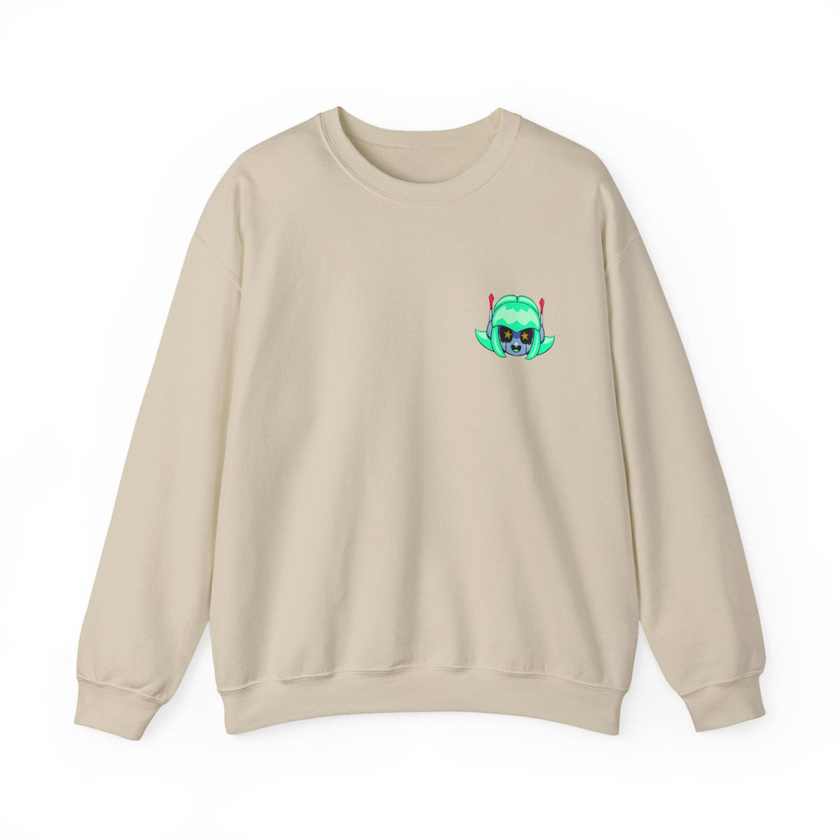 Alty Head Crewneck Sweatshirt — Alty the Robot Head - Neon Rare
