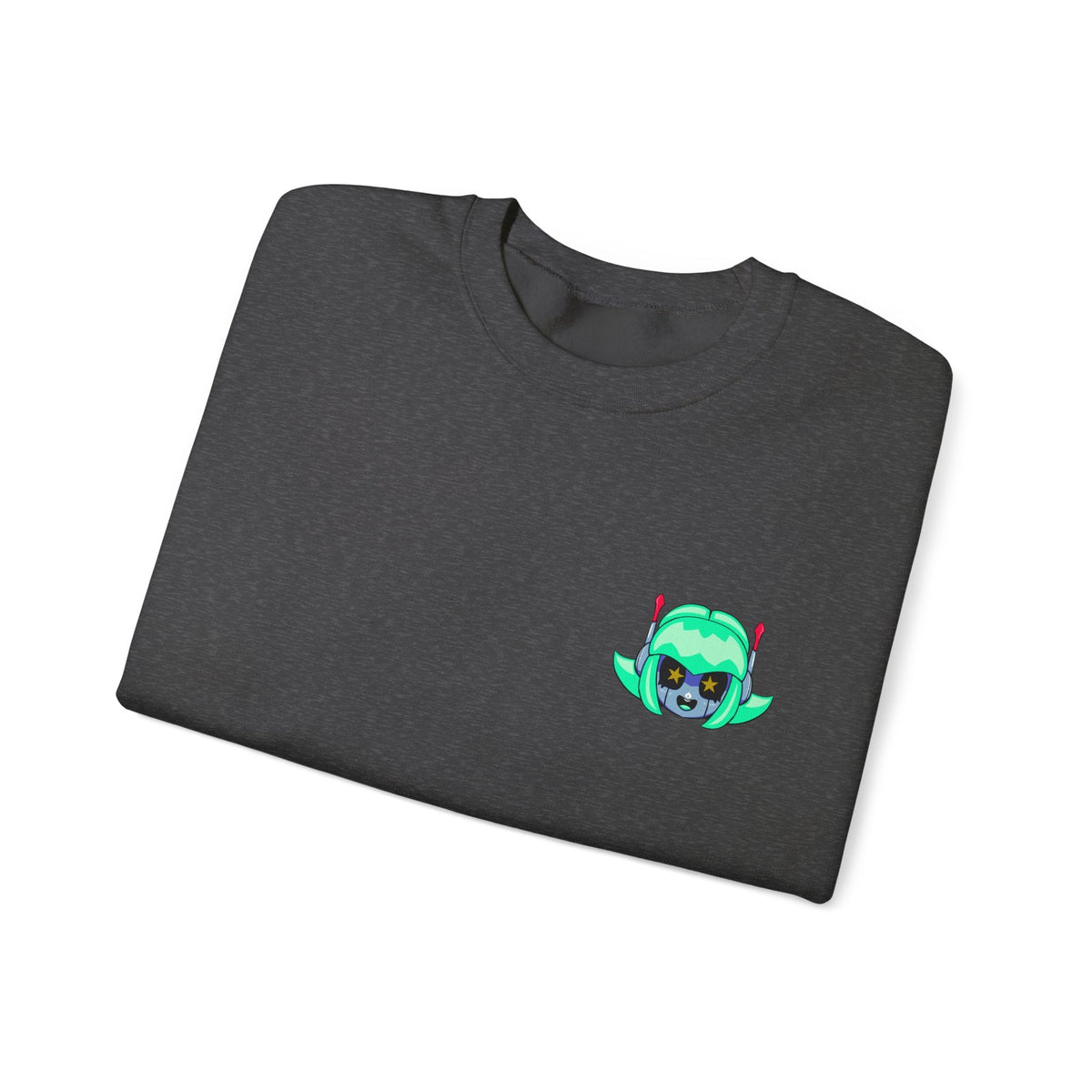 Alty Head Crewneck Sweatshirt — Alty the Robot Head - Neon Rare