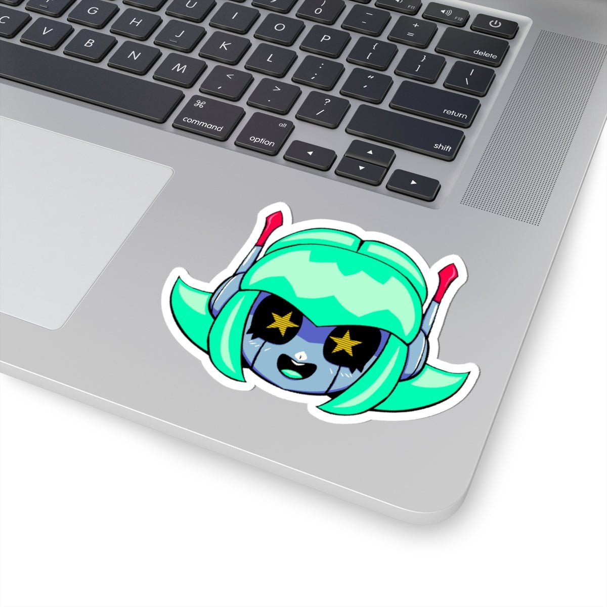 Alty Head Sticker — Cute Retro Robot Girl Vinyl Kiss-Cut Sticker - Neon Rare