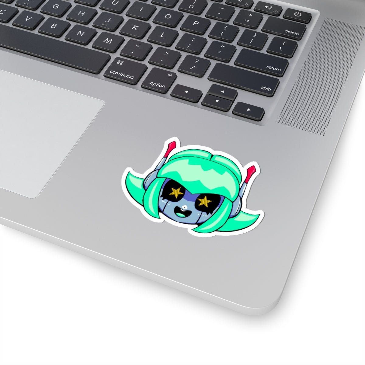 Alty Head Sticker — Cute Retro Robot Girl Vinyl Kiss-Cut Sticker - Neon Rare