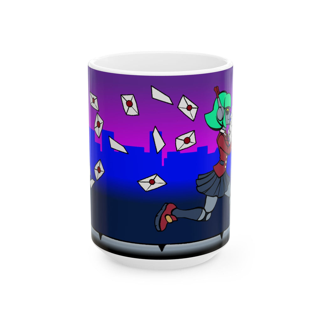Alty the Robot Mail Delivery Ceramic Mug - Neon Rare
