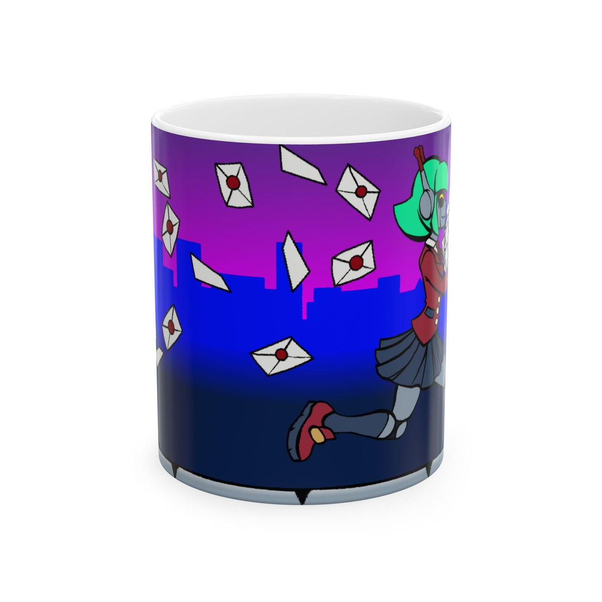 Alty the Robot Mail Delivery Ceramic Mug - Neon Rare