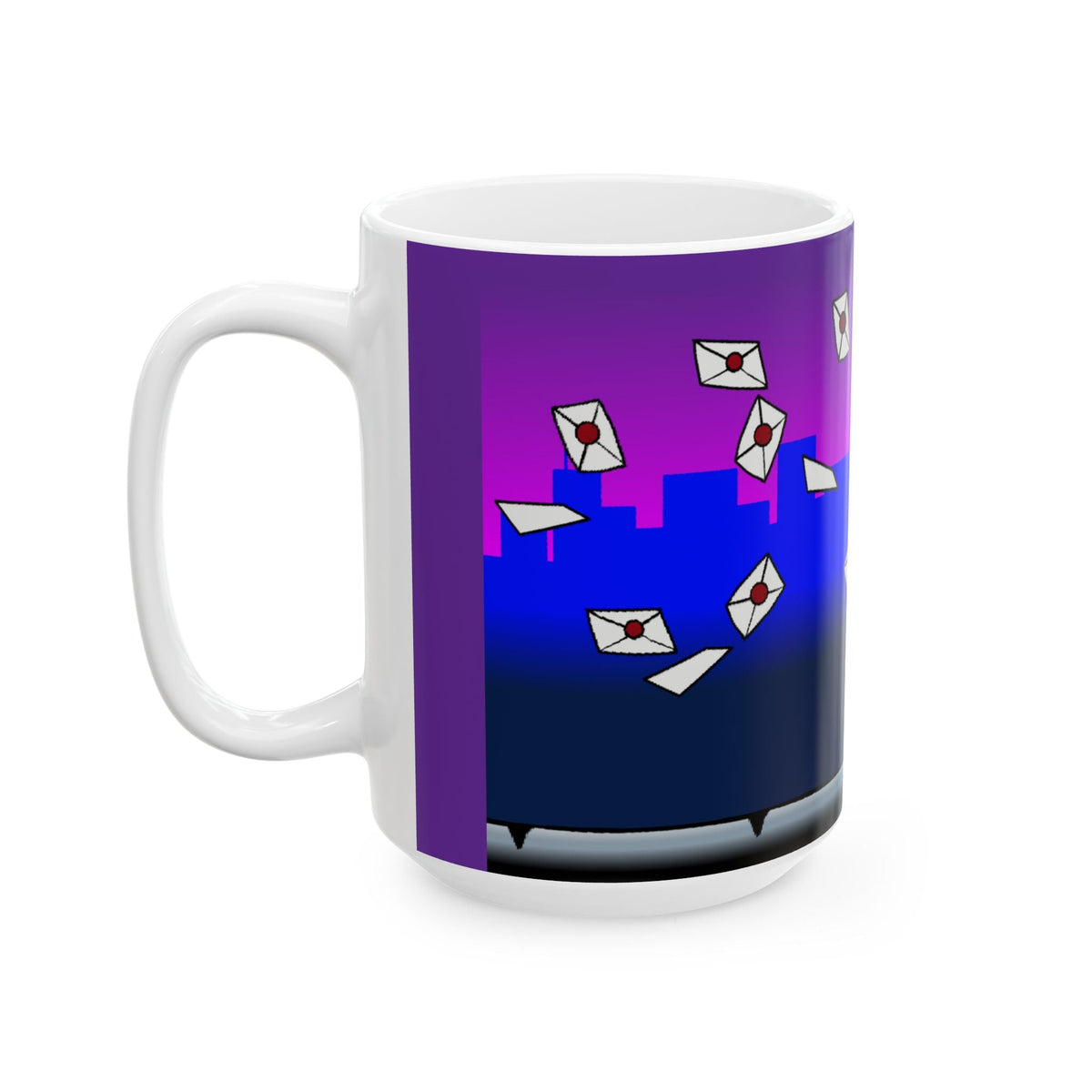 Alty the Robot Mail Delivery Ceramic Mug - Neon Rare