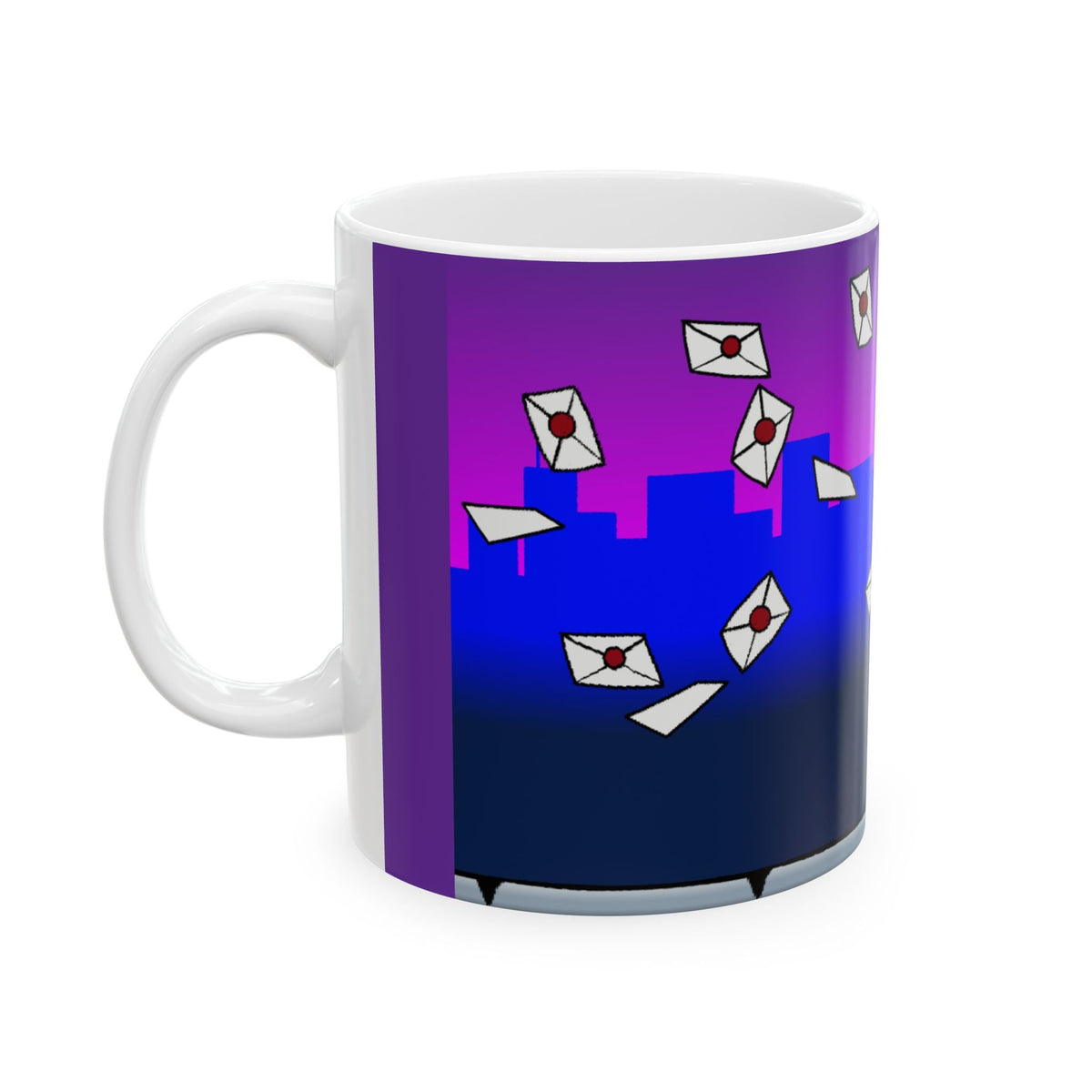 Alty the Robot Mail Delivery Ceramic Mug - Neon Rare