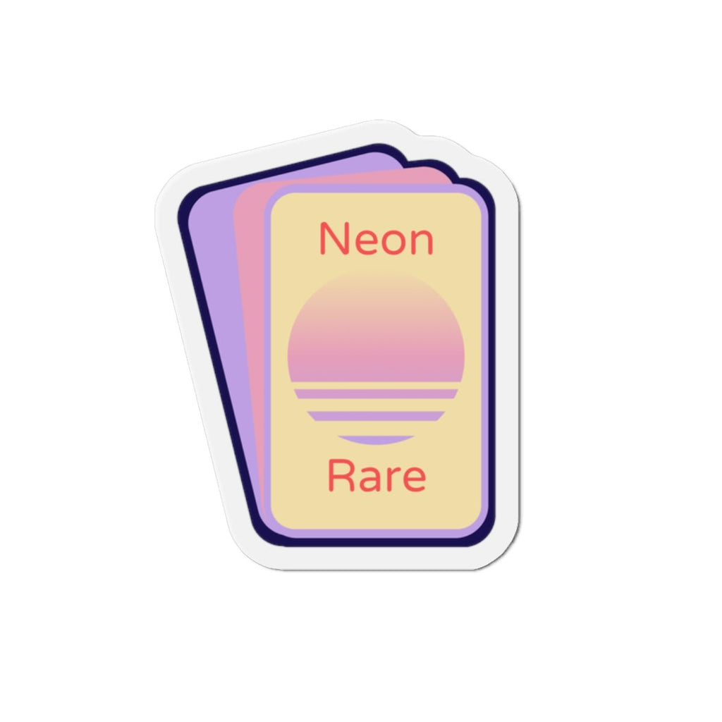Neon Rare Die-Cut Magnet — Retro Sunset Aesthetic Fridge Sticker - Neon Rare